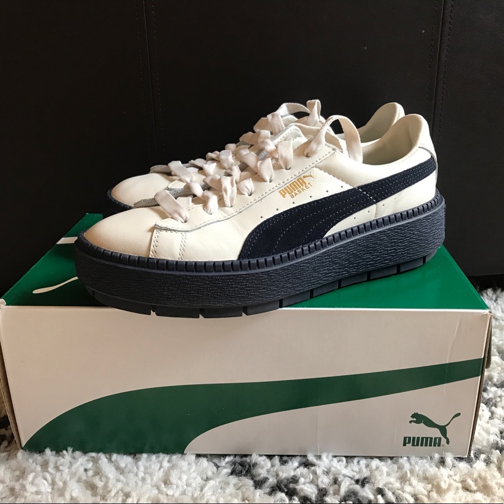 Puma platform trace sneaker - Vanilla ice/Navy